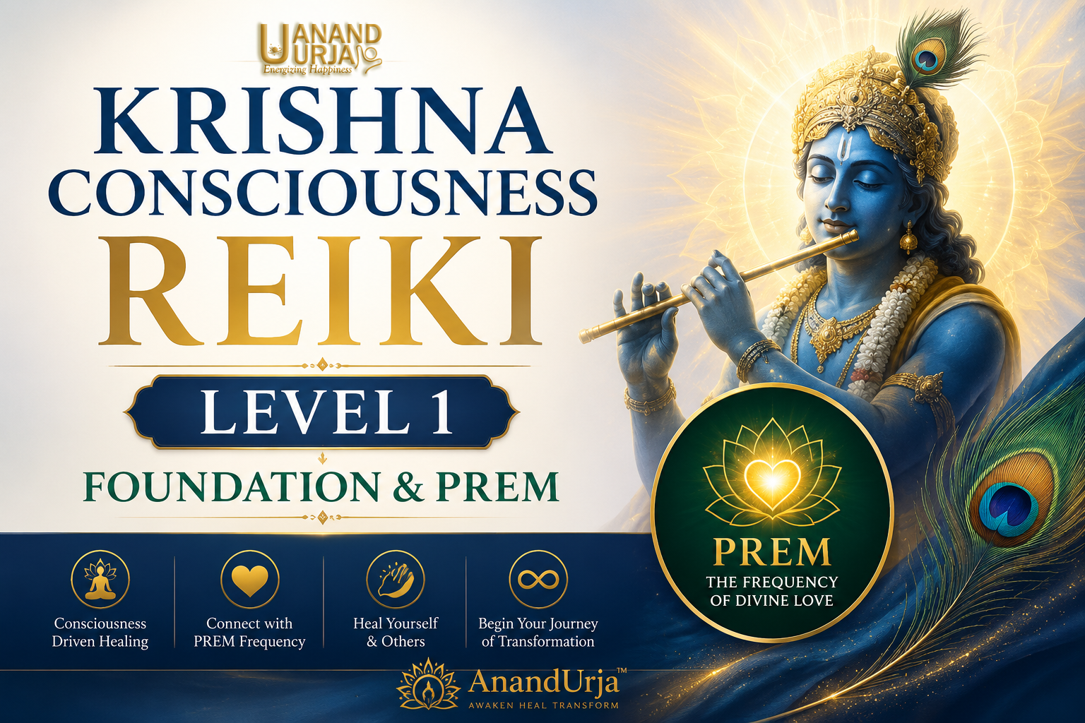 Krishna Consciousness Reiki Level 1 – Foundation & PREM